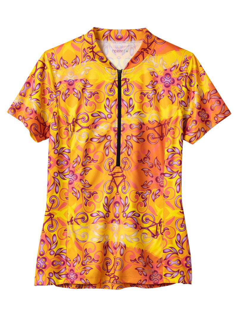 Terry Actif Bike Jersey in Tuscan Sunset Colorway